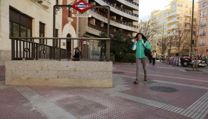 The site of a removed memorial to ex-minister Enrique de la Mata.