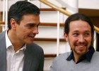 Pedro Sánchez y Pablo Iglesias, este viernes.