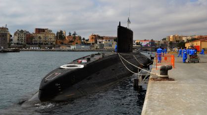 Russian submarine ‘Novorossiysk’ in Ceuta last August.