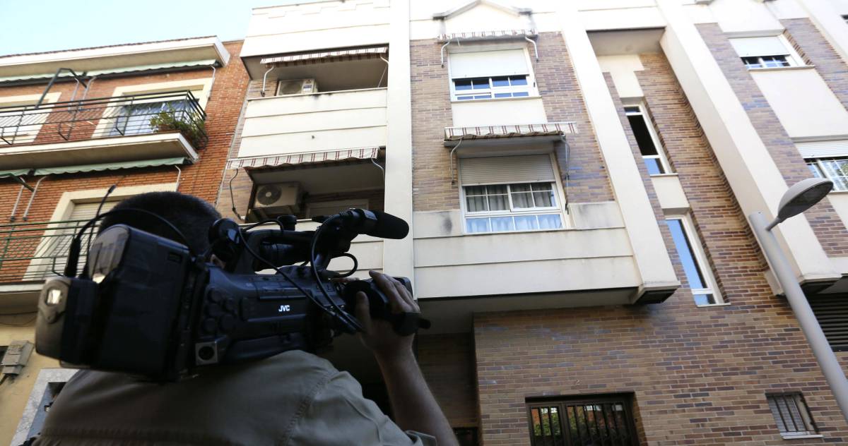 One of the buildings searched on Tuesday.