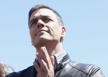 Pedro S&aacute;nchez, en la manifestacion del Primero de Mayo. 