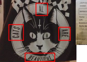 Madrid police drop action against woman with All Cats Are Beautiful bag