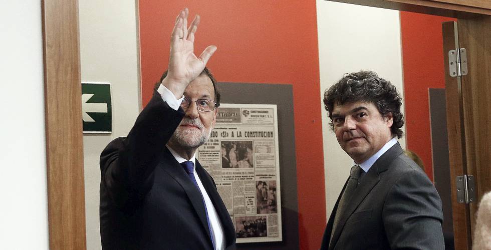Mariano Rajoy y Jorge Moragas, en La Moncloa.