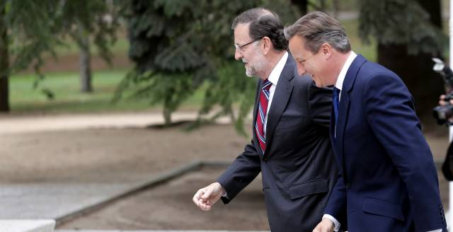 Spain's Mariano Rajoy and Britain's David Cameron.