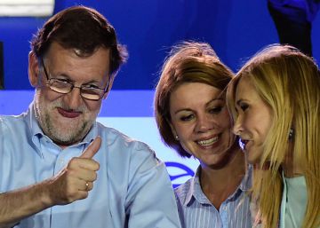 Mariano Rajoy, Dolores de Cospedal y Cristina Cifuentes.