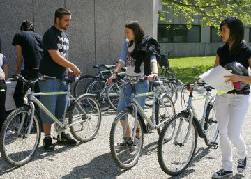 Estudiantes de la Universidad de Santiago de Compostela (USC).
