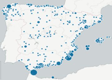 Los puntos negros de muertos en el agua