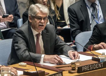 Alfonso Dastis, ministro de Asuntos Exteriores de Espa&ntilde;a, este jueves en la reuni&oacute;n del Consejo de Seguridad de las Naciones Unidas.
