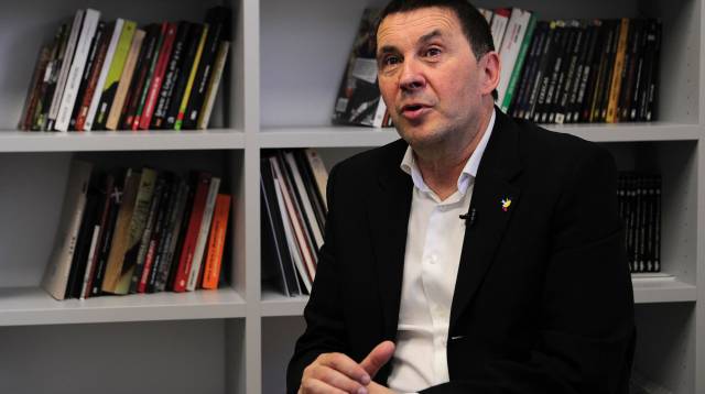 Arnaldo Otegi, en Rentería.