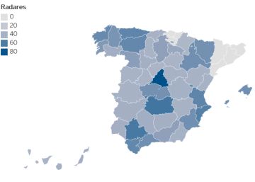 Los radares fijos, móviles y de tramo de España