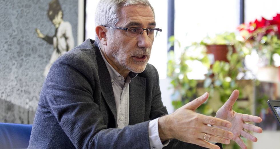 Gaspar Llamazares, exlíder de IU, entrevistado en Madrid