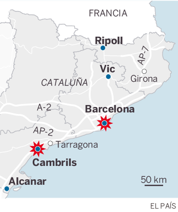Lo que se sabe de los atentados en Barcelona y Cambrils