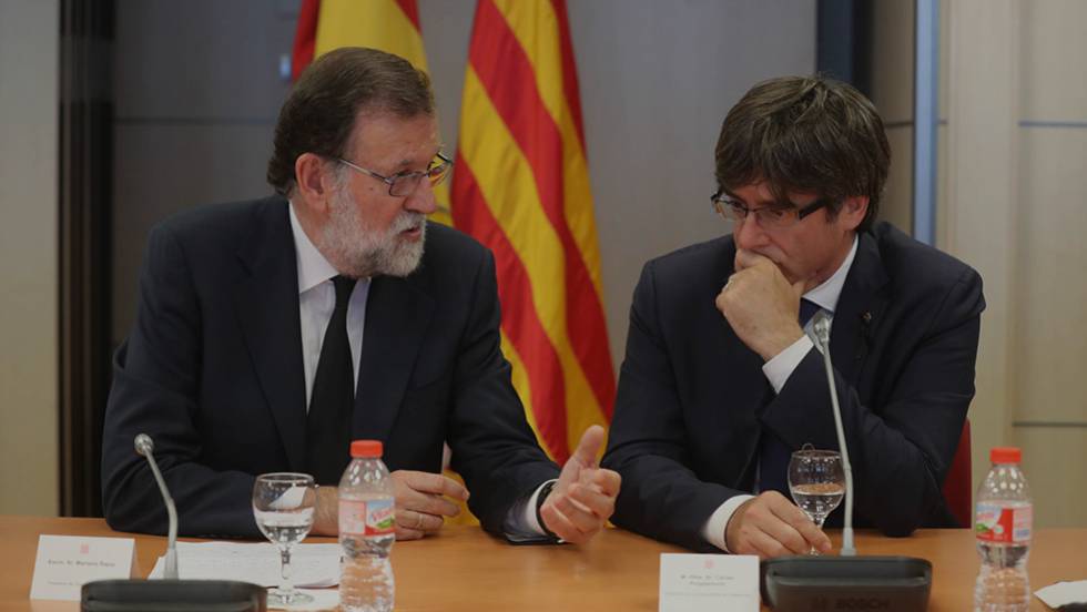 Mariano Rajoy and Carles Puigdemont.