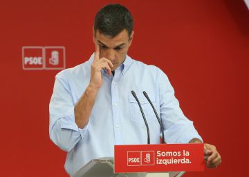 El secretario general del PSOE, Pedro Sánchez tras la reunion de la Ejecutiva del partido.