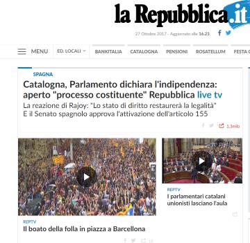  “Cataluña declara su independencia de España, euforia en la calle”, 1509113721_742758_1509114835_sumario_normal