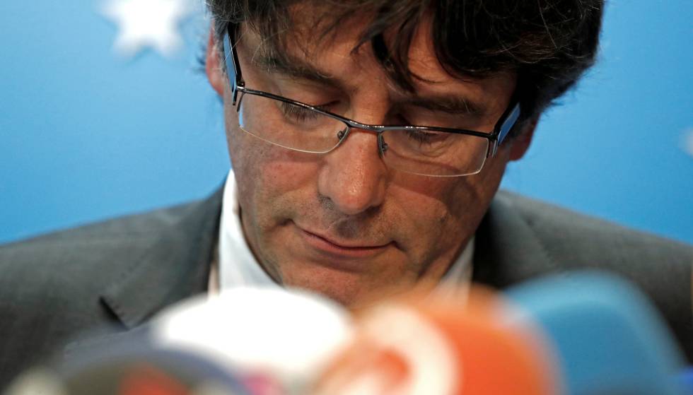 Carles Puigdemont’s press conference in Brussels earlier this week.