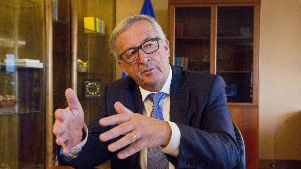 Jean-Claude Juncker, durante la entrevista, en su despacho de Estrasburgo.