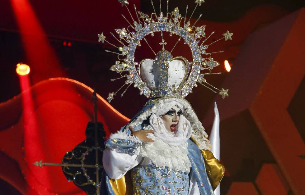 Drag Sethlas, durante su actuación en el Carnaval de Las Palmas de Gran Canaria.