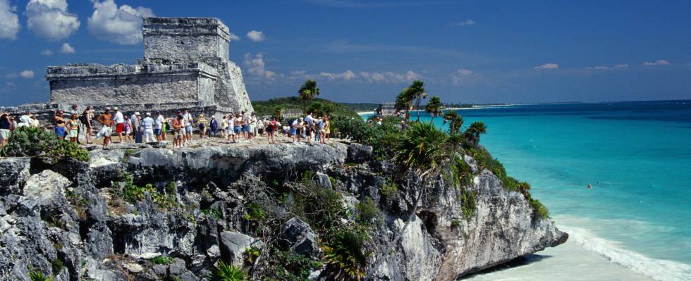 Imagen de las ruinas mayas de Tulum (Yucatán), en la costa mexicana del Caribe