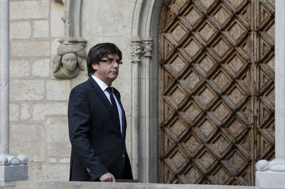 Carles Puigdemont, en el palacio de la  Generalitat en octubre del año pasado.
