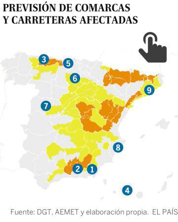El temporal de nieve y el estado de las carreteras, en directo