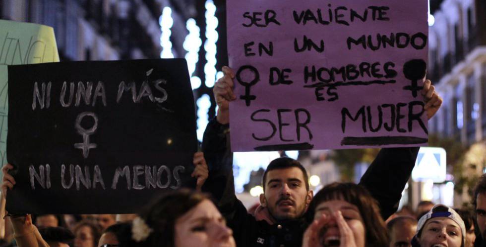 Imagen de una manifestación contra la violencia machista.