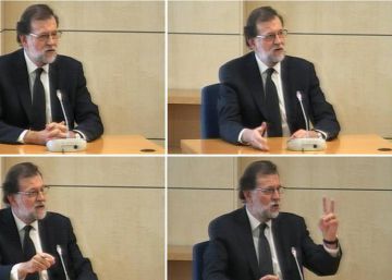 Mariano Rajoy, durante un momento de su declaración como testigo en el juicio del caso Gürtel.