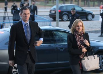 Llegada de la Infanta Cristina e Iñaki Urdangarin, al juicio del 'caso Nóos'. 