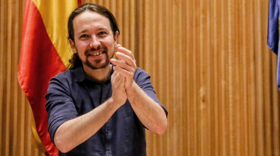 El secretario general de Podemos y presidente del grupo parlamentario, Pablo Iglesias.