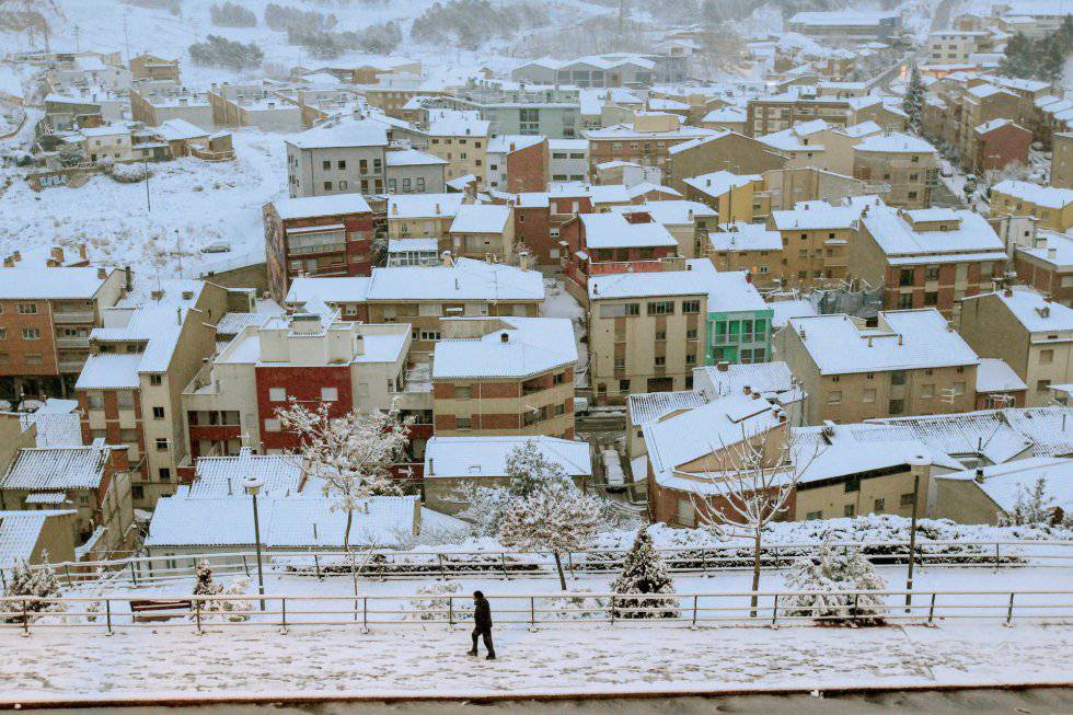 Teruel, nevado el 6 de febrero de 2018.rn