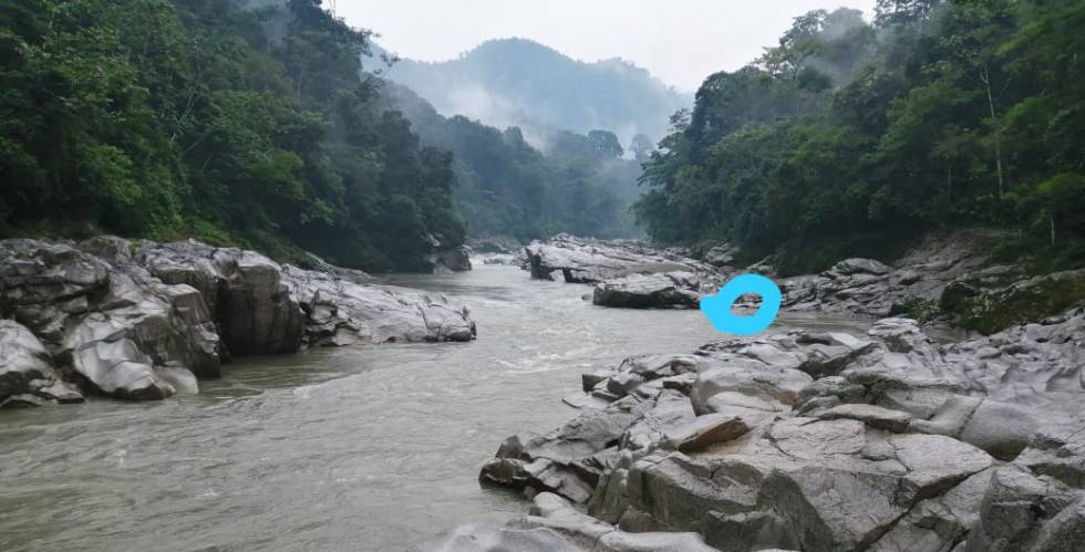 En azul, zona en la que desapareció Manuel Tundidor.