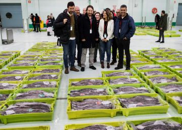 Pablo iglesias visita este jueves la lonja de A Coruña.