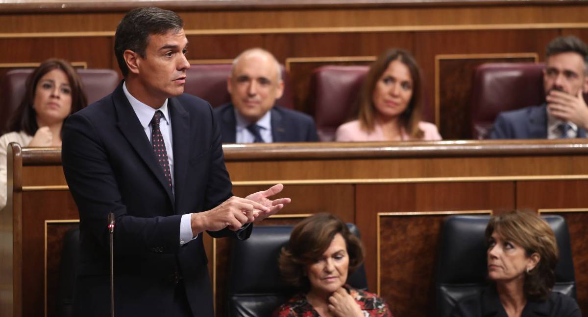 Pedro Sánchez, en el Congreso.