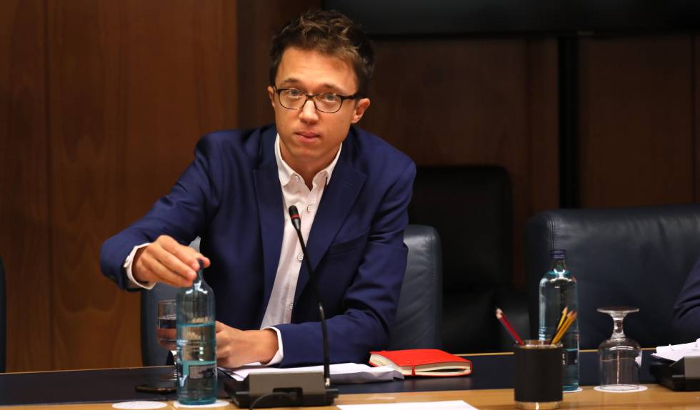 Íñigo Errejón en la Junta de Portavoces, este martes.