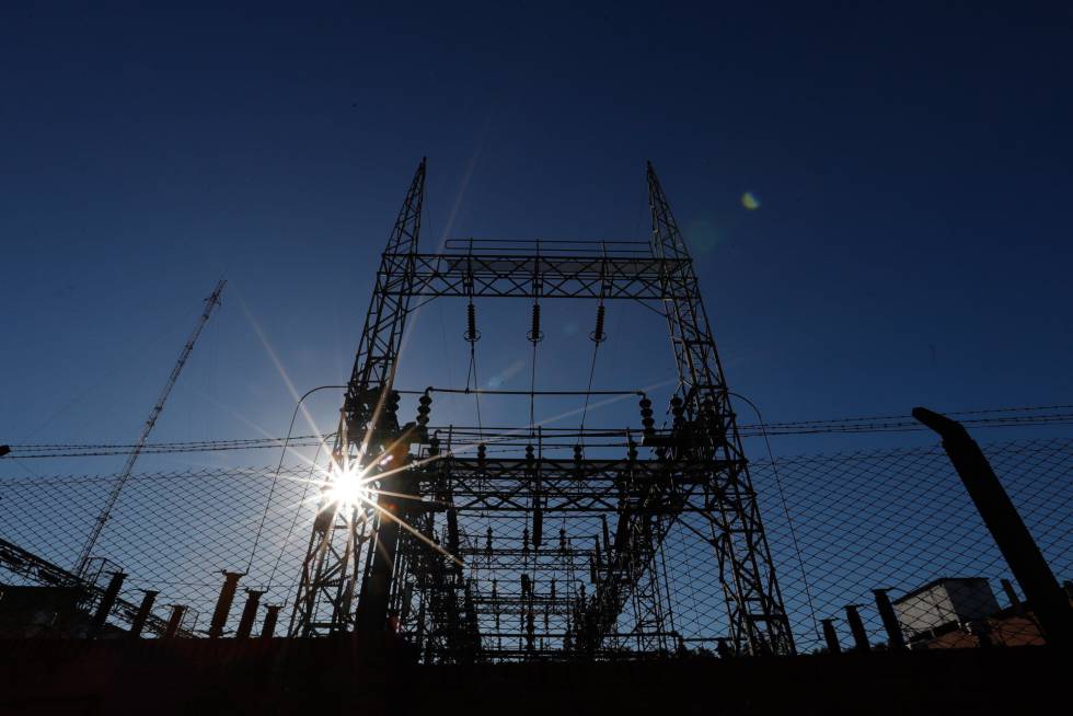 Vista de una subestación eléctrica.