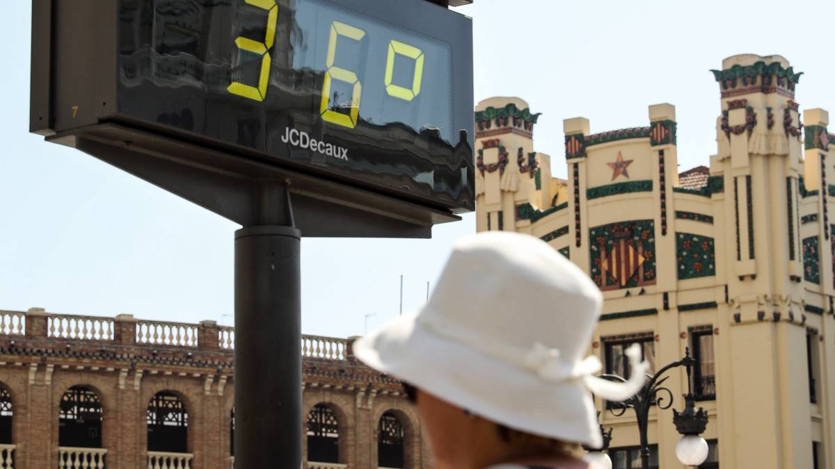 Termómetro en Valencia el 1 de octubre.