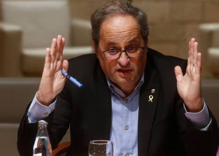 Torra empuja la legislatura catalana a un final acelerado tras perder el escaño