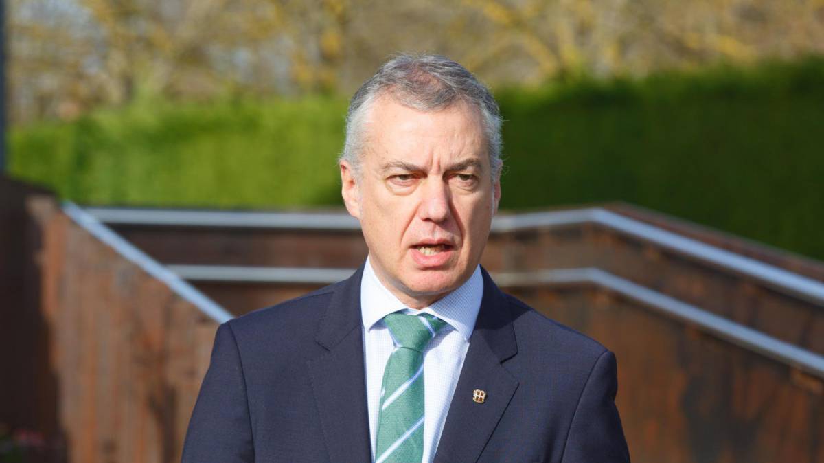 Urkullu, en un acto en enero.