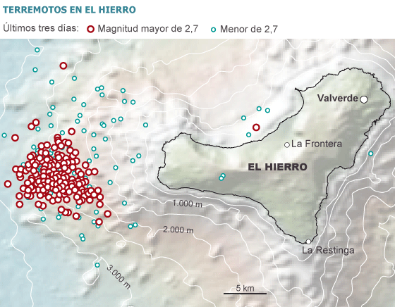La isla El Hierro se prepara para una posible erupción volcánica