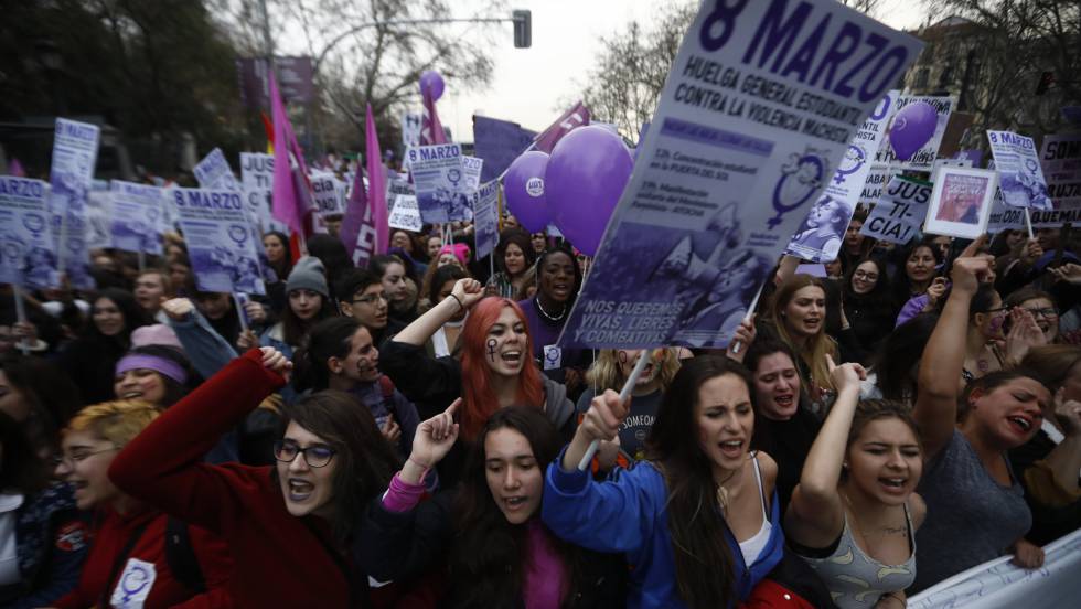 ManifestaÃ§Ã£o do 8 de marÃ§o deste ano em Madri.