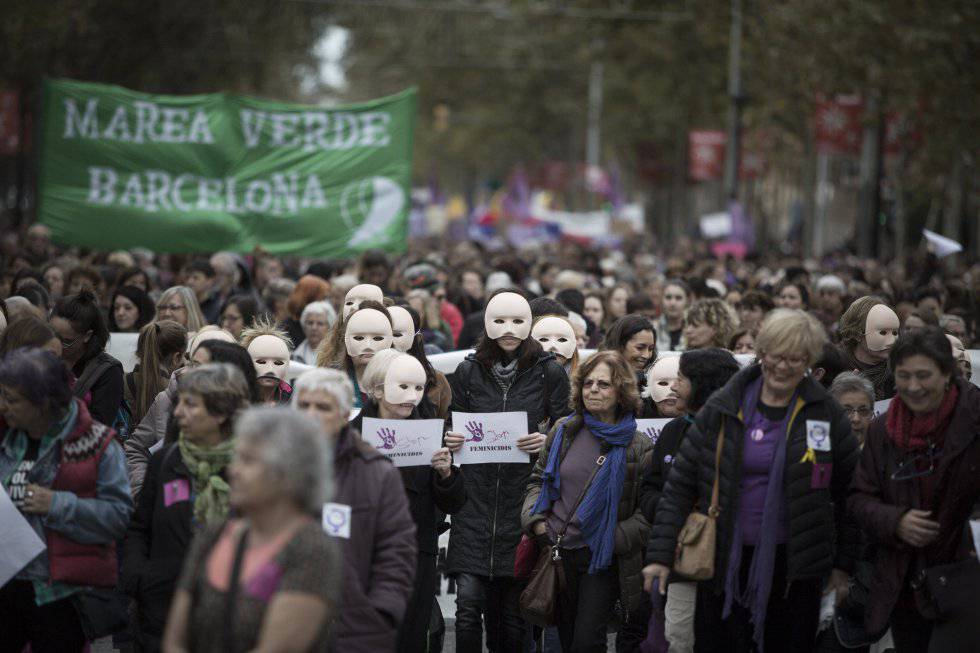 ManifestaciÃ³n en Barcelona en el dÃ­a contra la violencia de gÃ©nero, el pasado 25 de noviembre. 