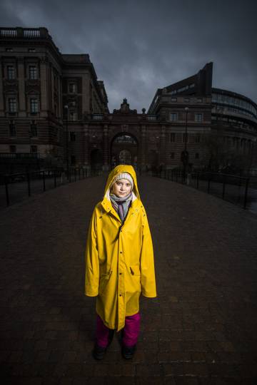 Greta Thunberg, nesta sexta-feira em Estocolmo.