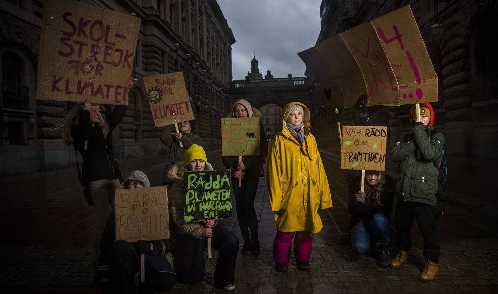 Greta Thunberg, na sexta-feira em Estocolmo.