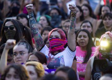 Mujeres en una protesta el 16 de agosto en Monterrey. 