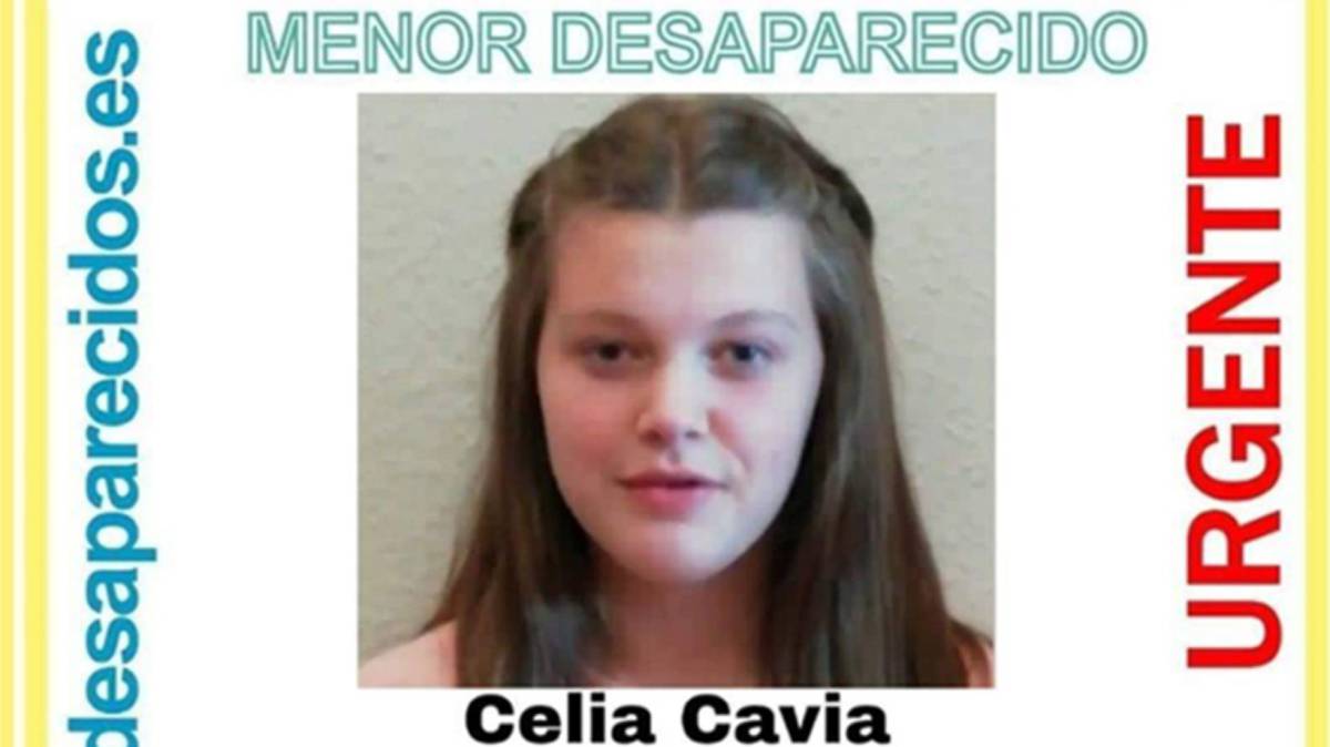 Cartel de búsqueda de Celia Cavia, de 14 años.