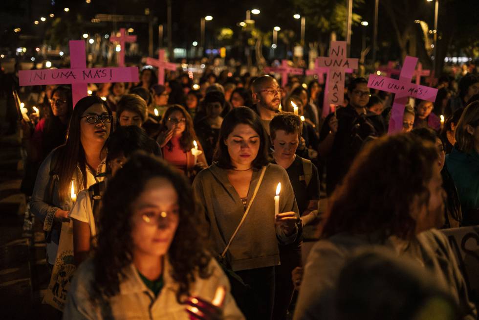 Marcha contra la violencia de género el 25 de noviembre de 2019 en la Ciudad de México.