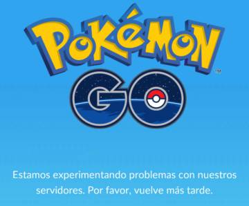 Aviso de problemas en los servidores de 'Pokémon Go'.