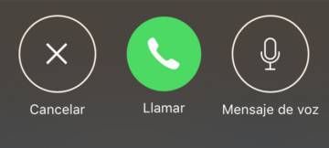 La nueva interfaz que aparece cuando no contestan una llamada.