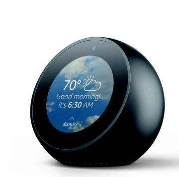 Amazon Echo Spot, which is intended for the bedside table.