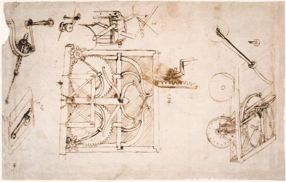 Diseño de un automóvil de Leonardo da Vinci 
